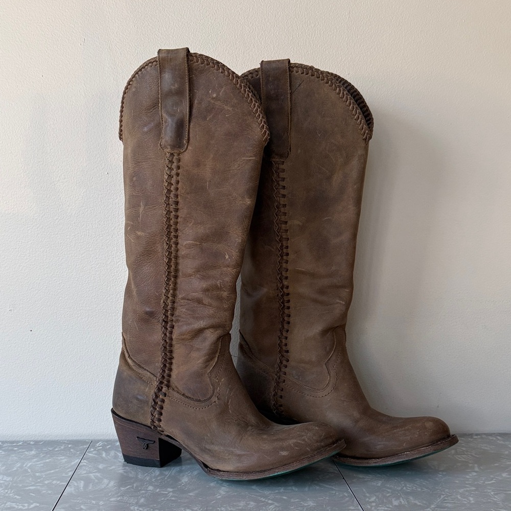 Brown Leather Cowboy Boots